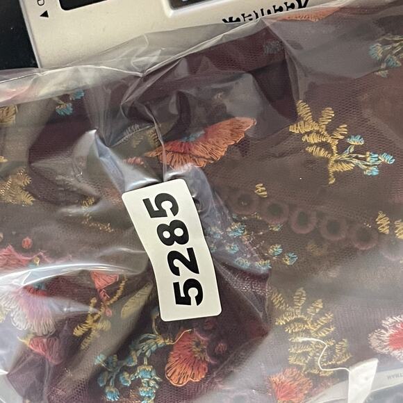 Anthropologie Feather Bone Giralda Top Womens Medium Floral Embroidered Fairy - Picture 16 of 16